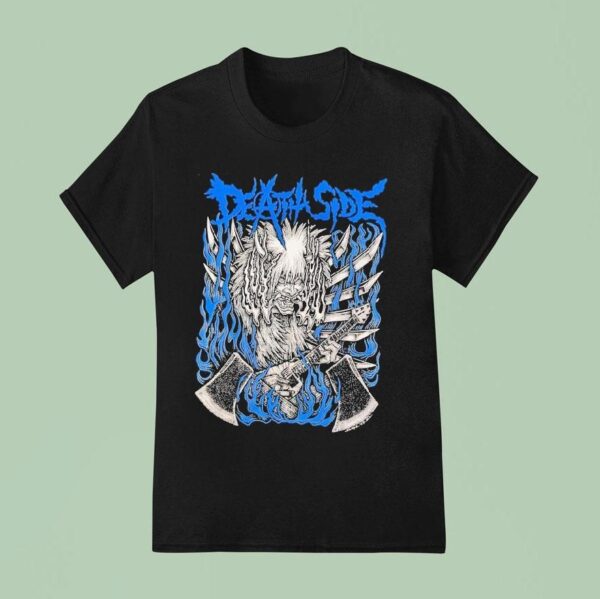 Death Side Flame Axe T Shirt