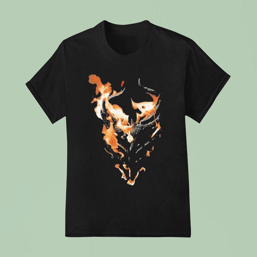 Demon Hunter There Was A Light Here Flames T Shirt