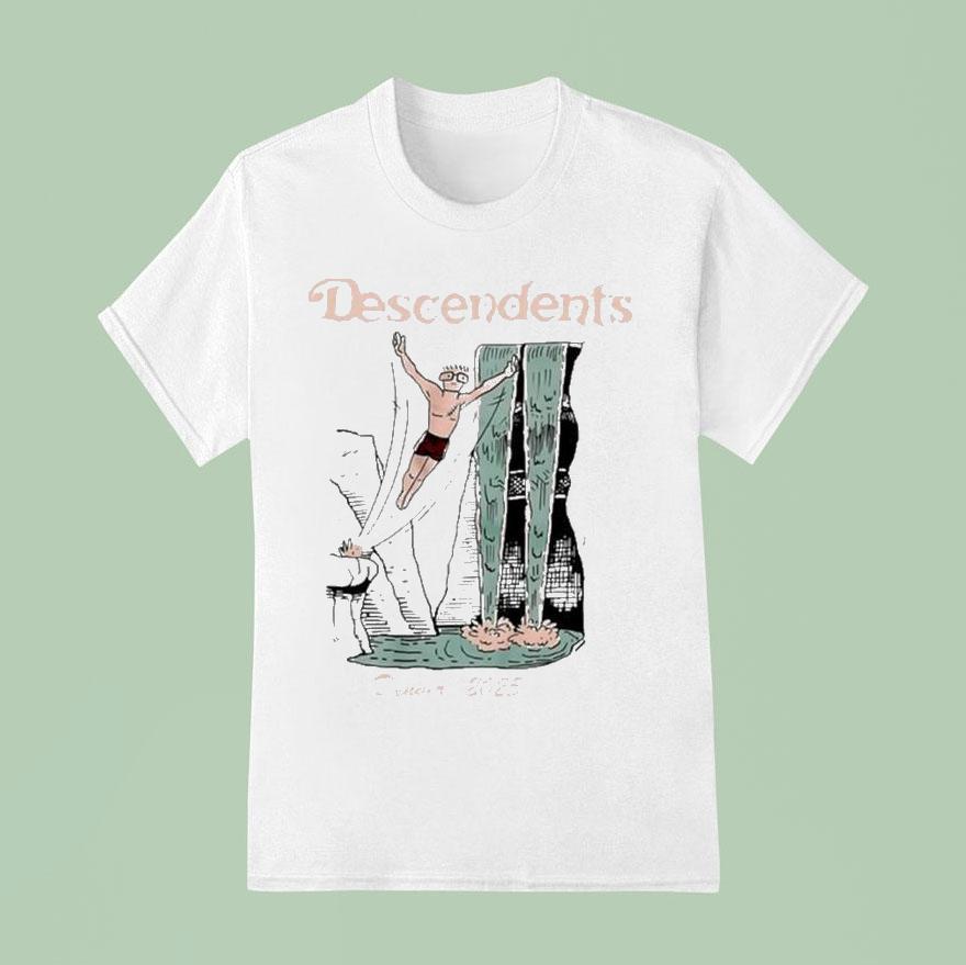 Descendents Denver Punk In The Park Festival On July Diving Waterfall T Shirt
