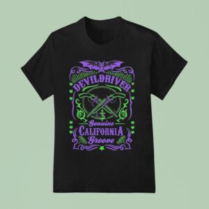 Devildriver Gemini California Groove Crossed Guns T Shirt