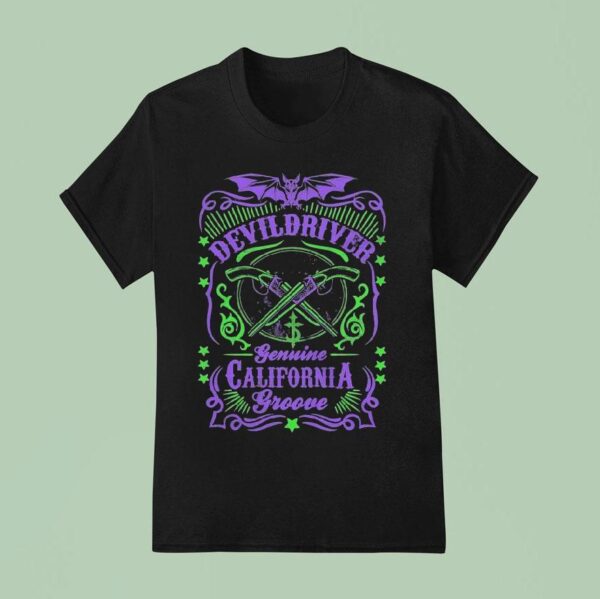 Devildriver Gemini California Groove Crossed Guns T Shirt
