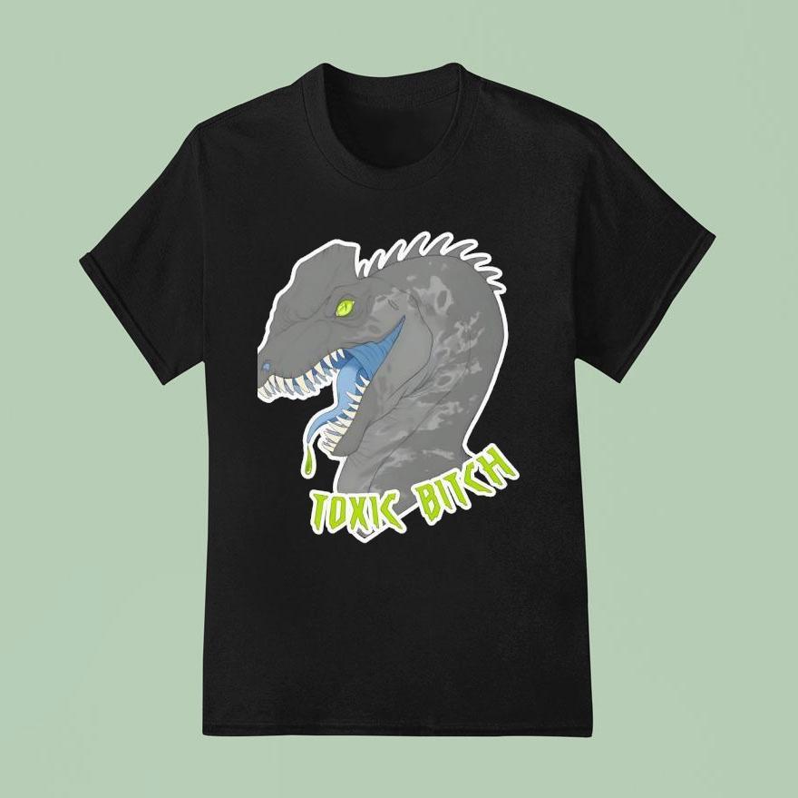 Dilophosaurus Dinosaur Toxic Bitch T Shirt