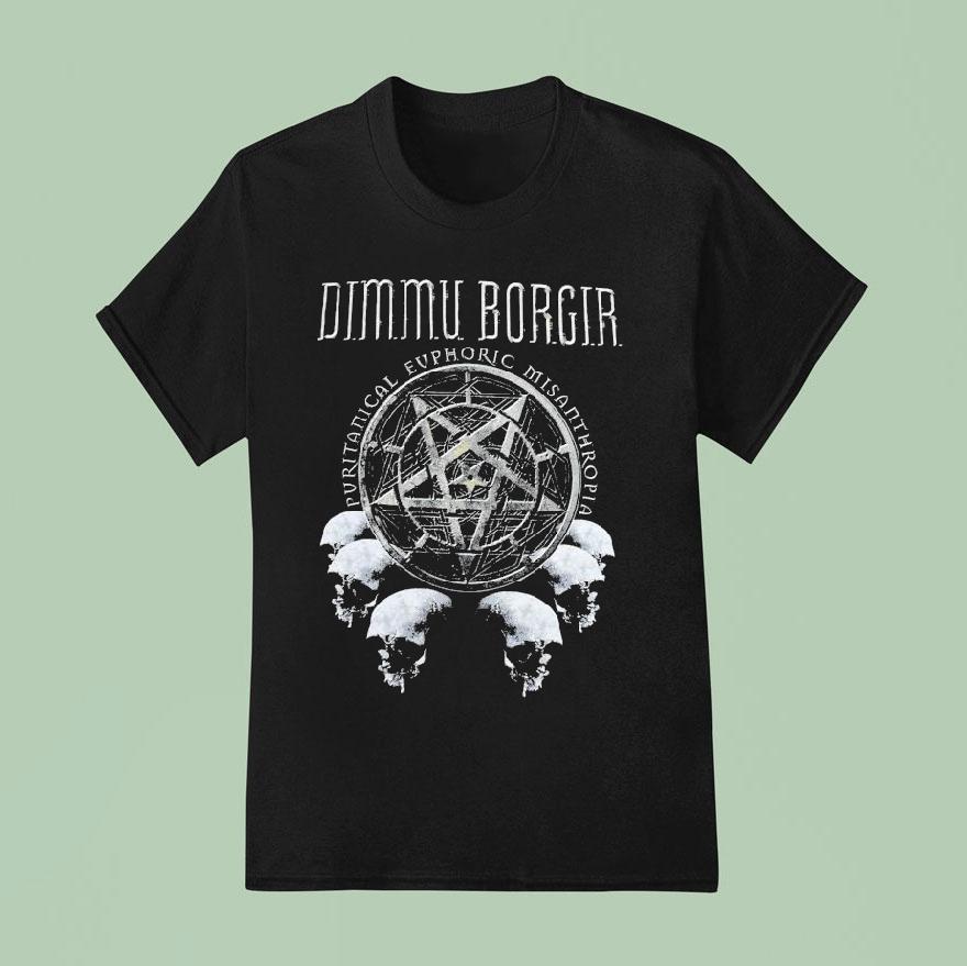 Dimmu Borgir Puritanical Euphoric Misanthropia Skulls T Shirt