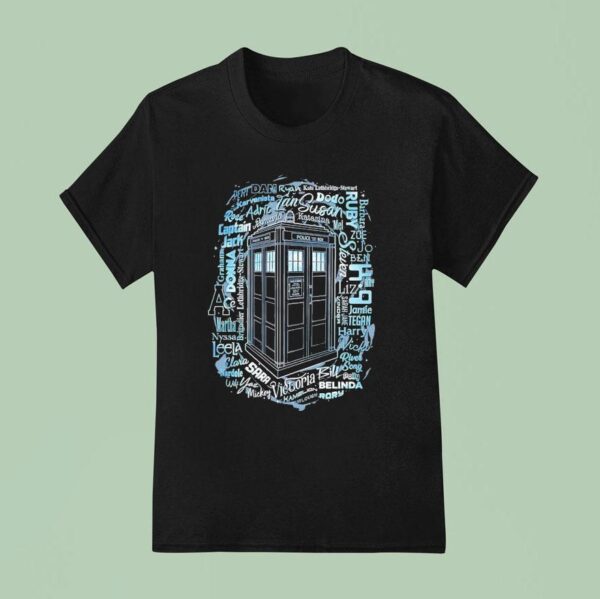 Doctor Who Police Box All Companions T Shirt