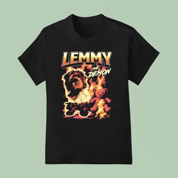 Dog And Teddy Lemmy The Demon Lightning T Shirt