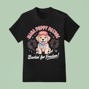 Dog Maga Puppy Patro Barkin For Freedom Usa T Shirt