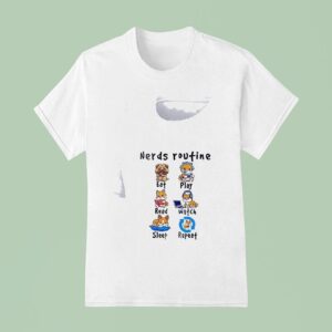 Dog Nerds Routine Eat Play Read Watch Sleep Repea T Shirt