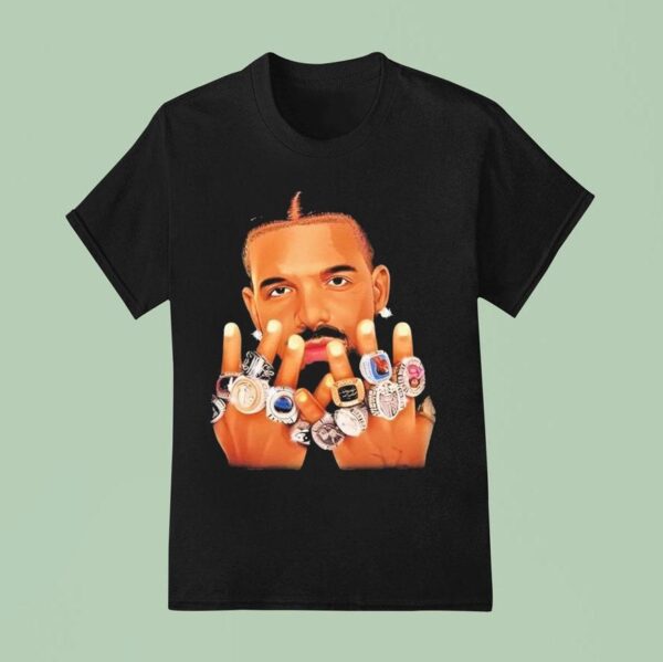 Drake Champagne Papi Drizzy Rings T Shirt