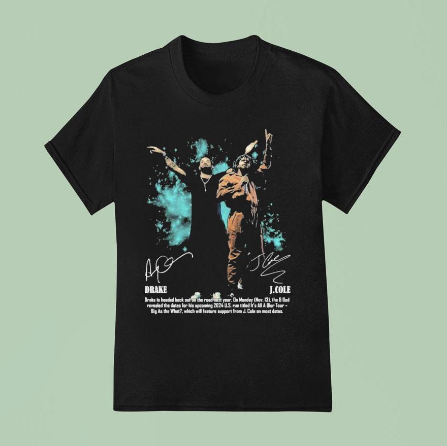 Drake J Cole It S All Blur Tour T Shirt