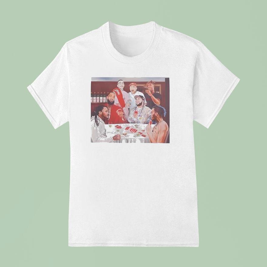 Drake Wearing Rip Legends X Vlone T Shirt