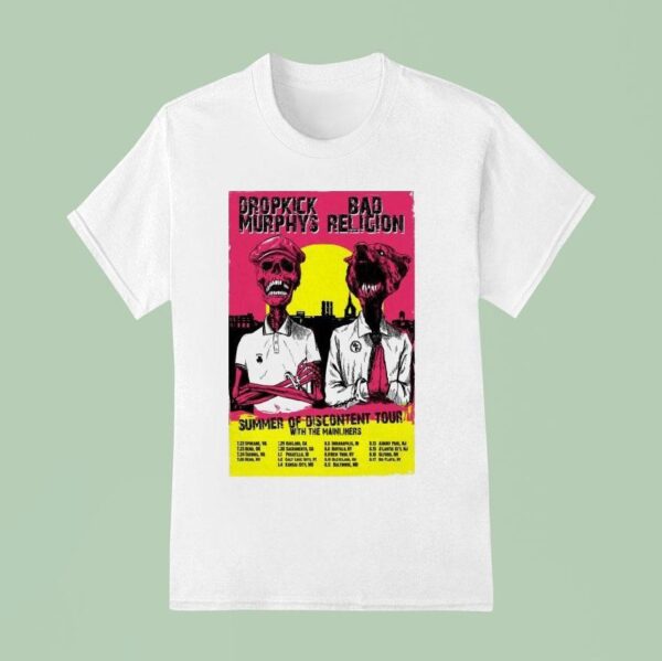 Dropkick Murphys Summer Of Discontent Tour Bend Or July T Shirt