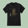 Drunken Smoking Cat Meow Life T Shirt