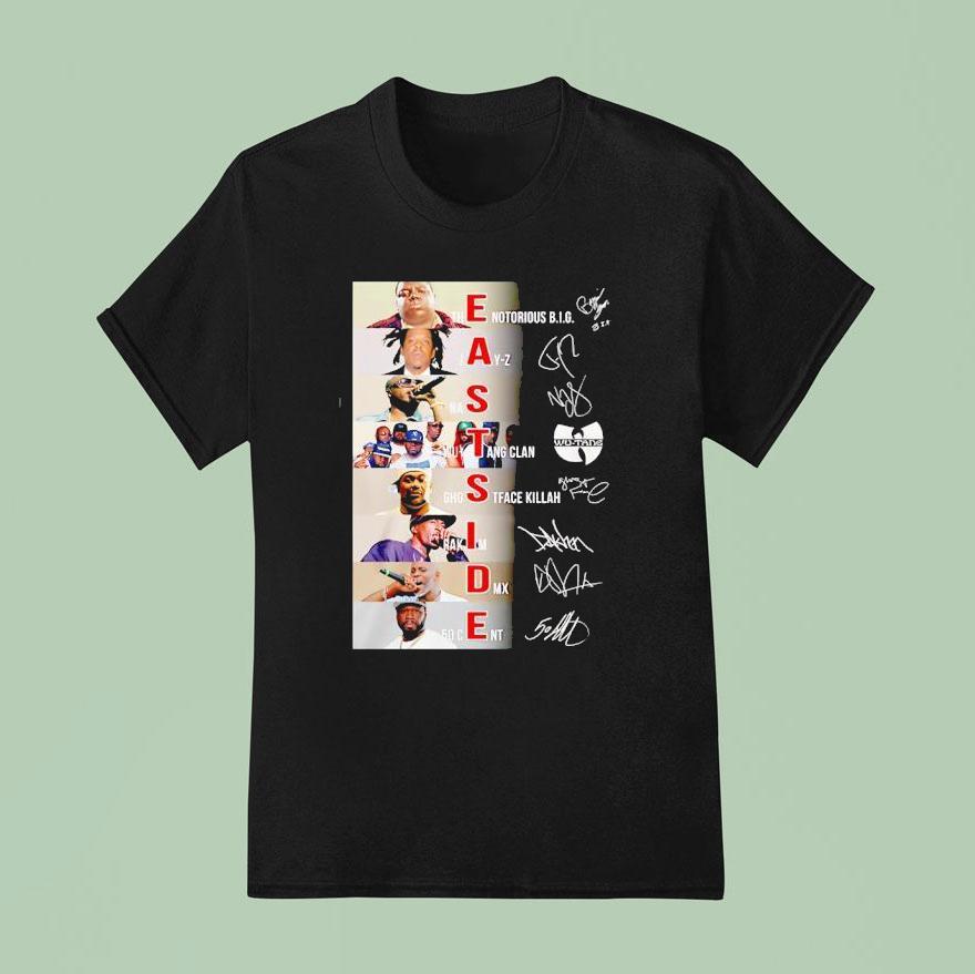 Eastside Hip Hop Legends Wu Tang Signatures T Shirt
