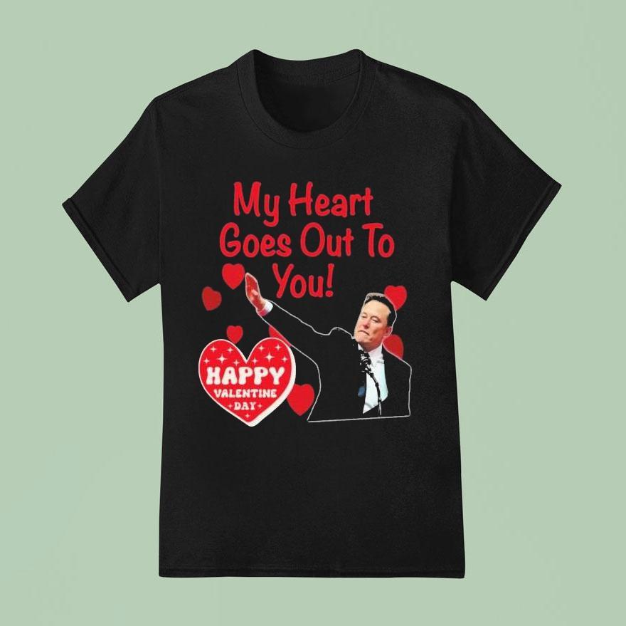 Elon Musk My Heart Goes Out To You Happy Valentine Day T Shirt