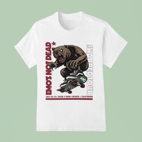 Emo S Not Dead Vans Warped Tour Long Beach Ca Bear Skate T Shirt