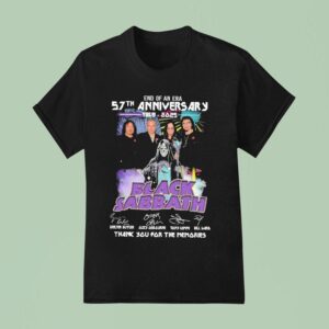 End Of An Era Th Anniversary Black Sabbath Thank You For The Memories Signatures T Shirt
