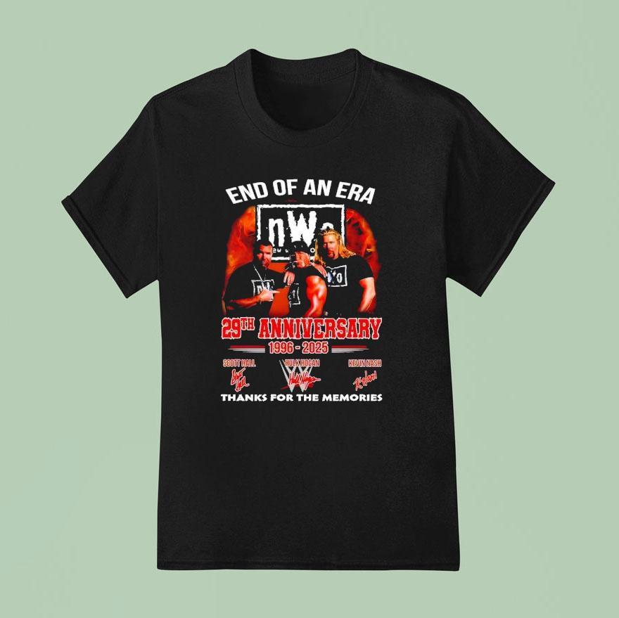 End Of An Era Nwo Th Anniversary Thanks For The Memories Signatures T Shirt