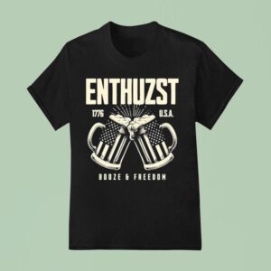 Enthuzst Booze Freedom Usa T Shirt