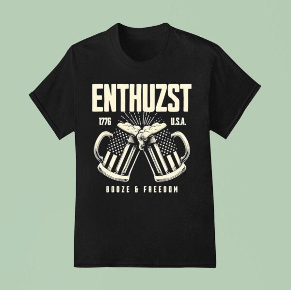 Enthuzst Booze Freedom Usa T Shirt