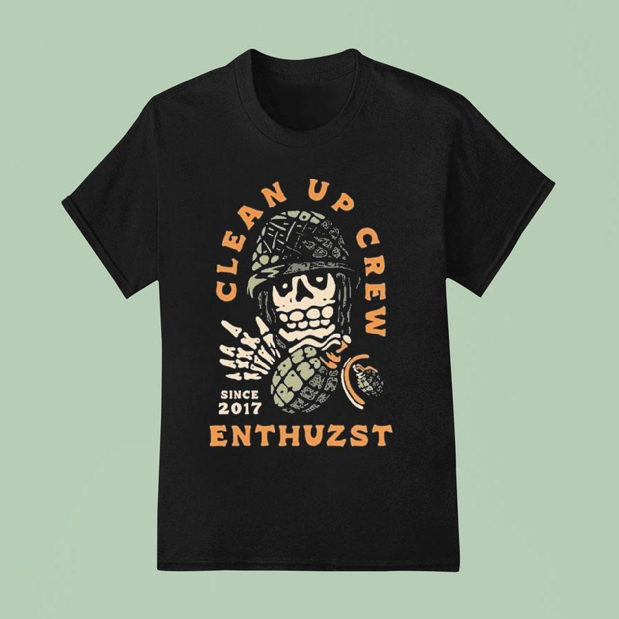 Enthuzst Clean Up Crew Since Skull T Shirt