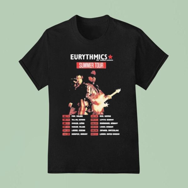 Eurythmics Summer Tour Concert Dates T Shirt