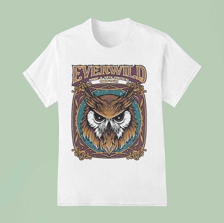 Everwild Music Arts Festival Legend Valley Night Owl T Shirt
