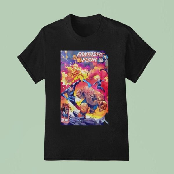 Fantastic Four X A Superhero Team From Marvel Comics Vintage T Shirt