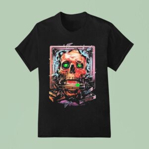 Feed Me Horror Tv Skull T Shirt