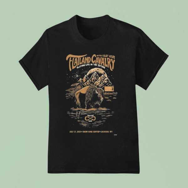Flatland Cavalry July Jackson Wy Playing Live In The Tetons T Shirt