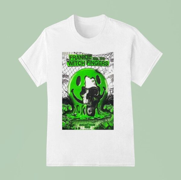 Frankie And The Witch Fingers Bug Out Tour Skull Smiley T Shirt