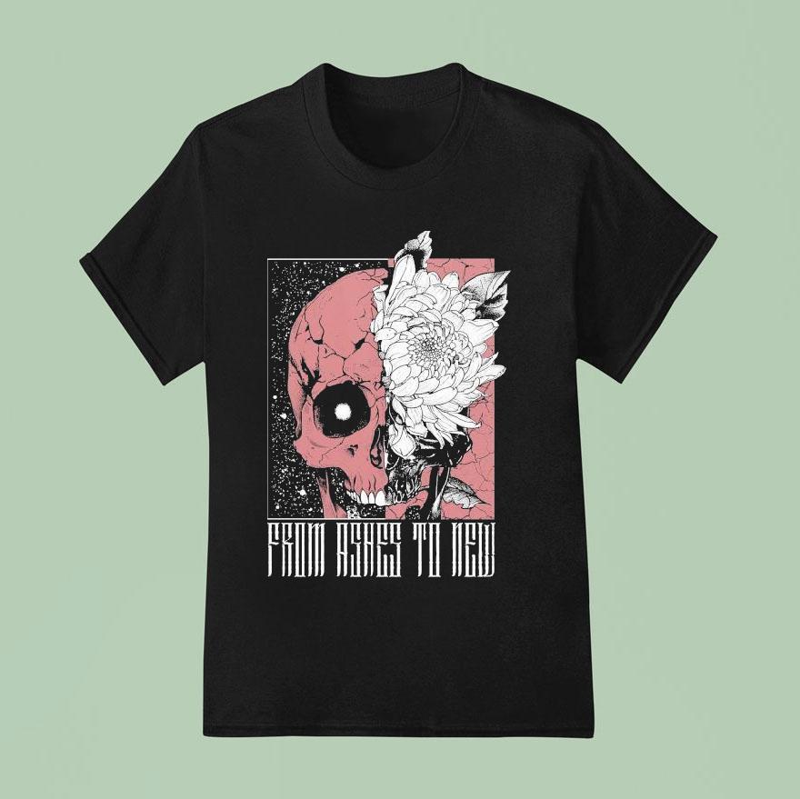 From Ashes To New Deadbloom Skull T Shirt