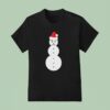 Frosty Santa Snowman Christmas T Shirt