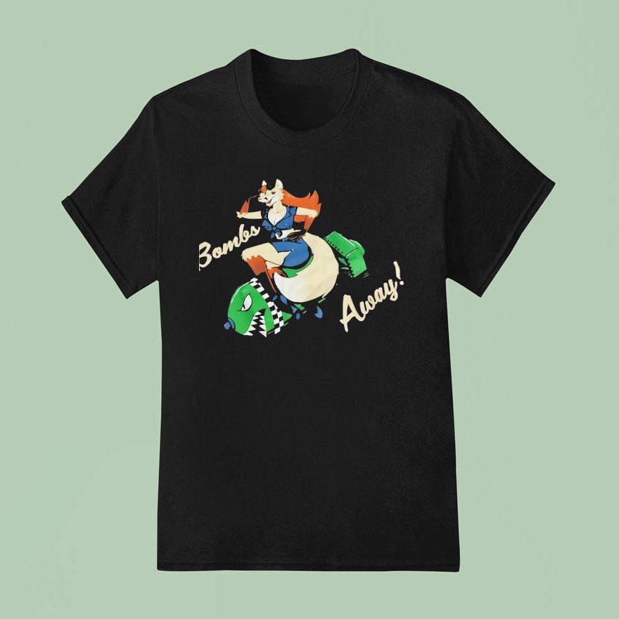 Furry Girl Bombs Away T Shirt