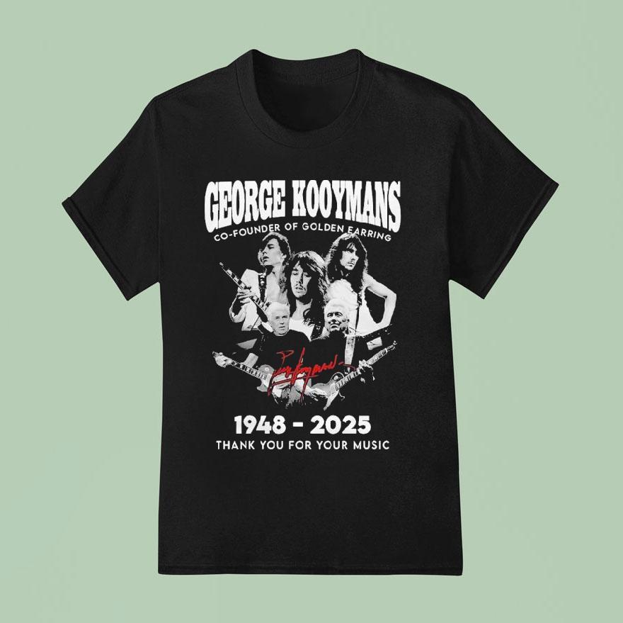 George Kooymans Co Founder Of Golden Earring Thank You For Your Music Signature T Shirt