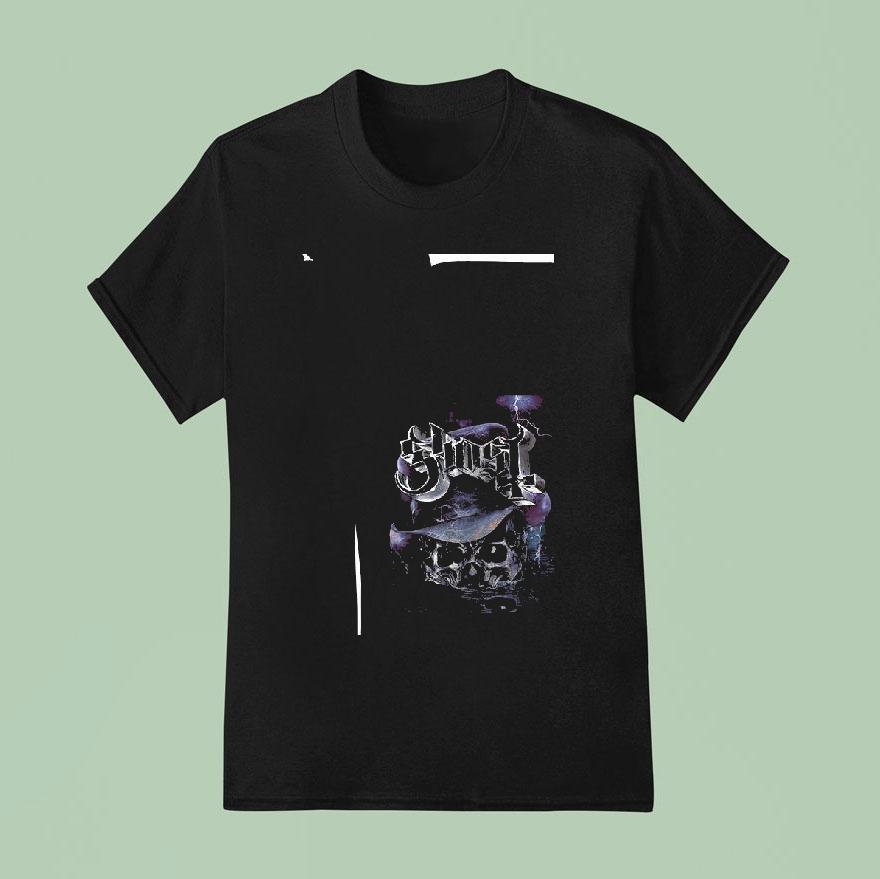 Ghost Skeletour World Tour Milwaukee Wisconsin Cross T Shirt
