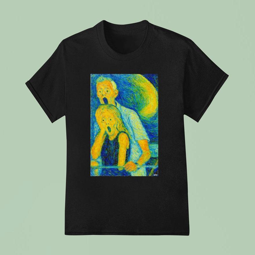 Ghostface Style Van Gogh Halloween T Shirt