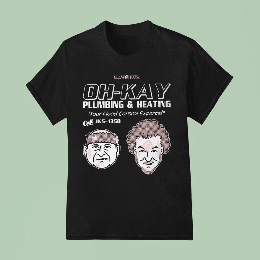 Glowhouse The Wet Bandits Oh Kay Plumbing And Heating Your Flood Control Experts T Shirt