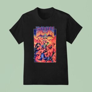 Goon Style Doom Video Game Franchise T Shirt