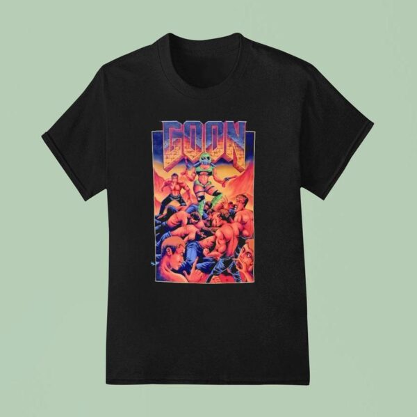 Goon Style Doom Video Game Franchise T Shirt