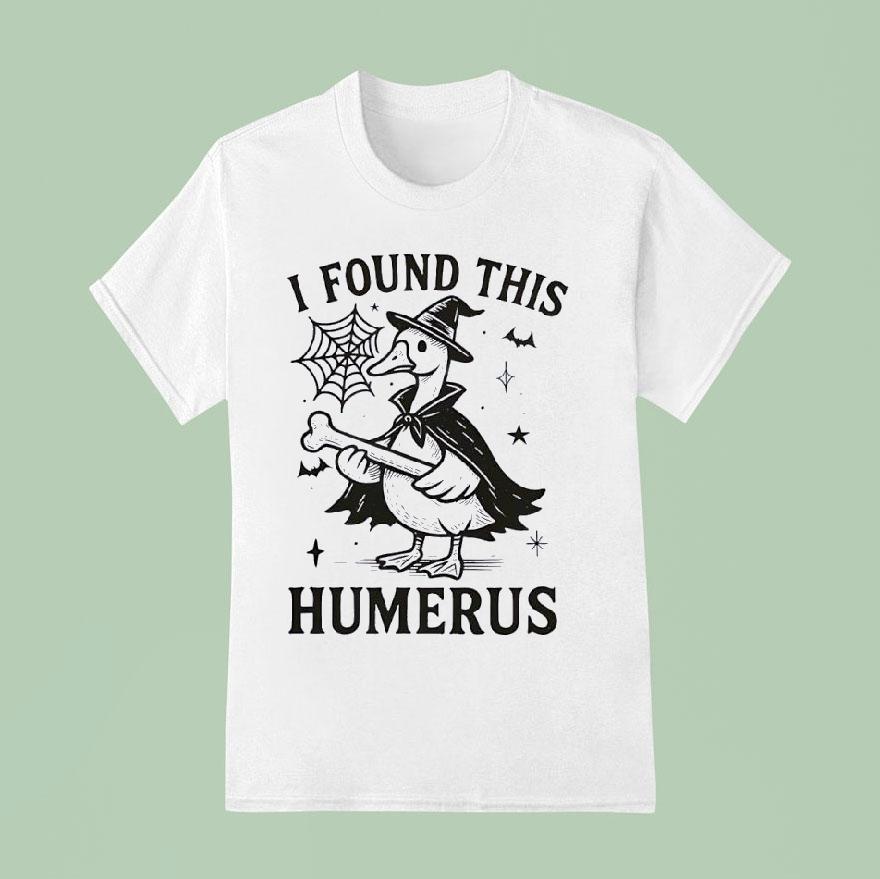 Goose Witch I Found This Humerus Halloween T Shirt