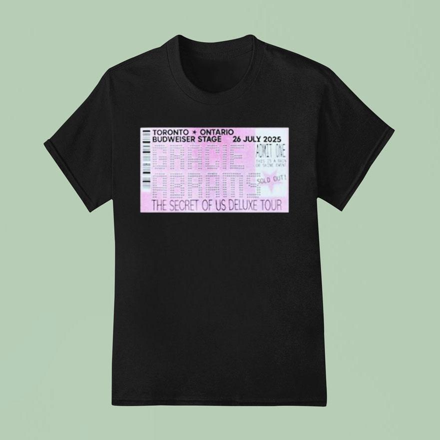 Gracie Abrams The Secret Of Us Deluxe Tour July Budweiser Stage Toronto On T Shirt
