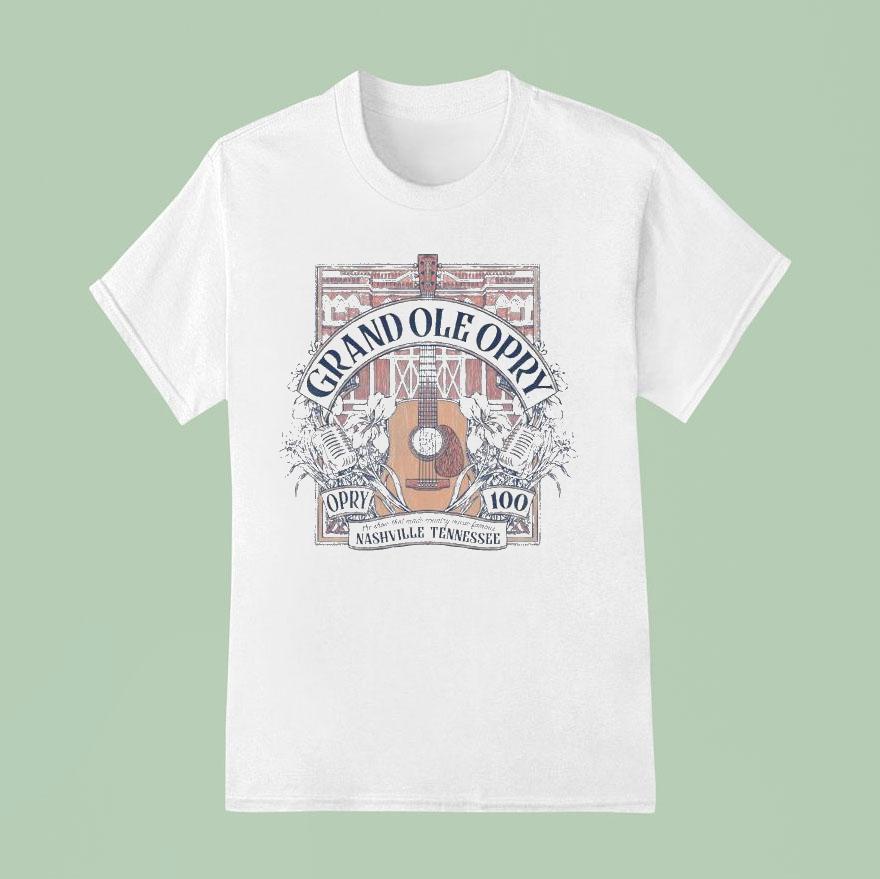 Grand Ole Opry Country Music Famous Nashville Tennessee Guitar T Shirt