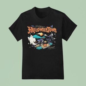 Greetings From Halloweentown Est D Long Ago Ghost Witch T Shirt
