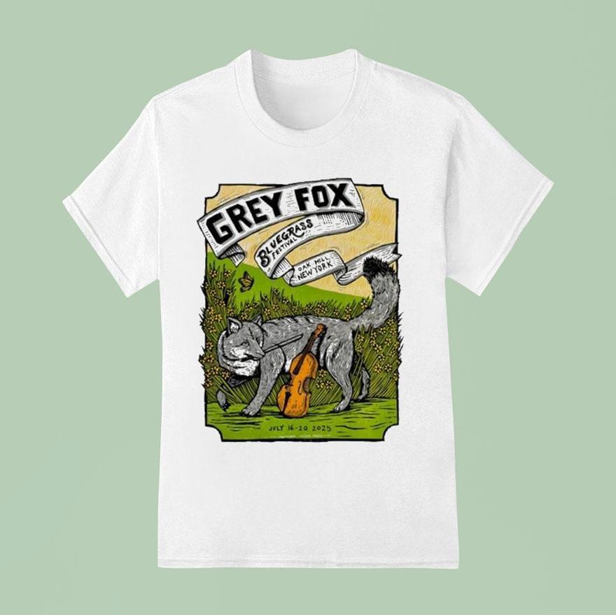 Grey Fox Bluegrass Festival Tour July Oak Hill New York T Shirt