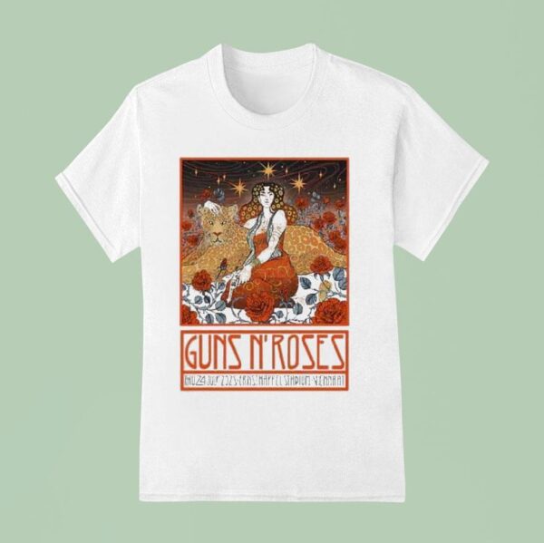 Guns N Rose Vienna Venue At Ernst Happel Stadium On July Nouveau T Shirt