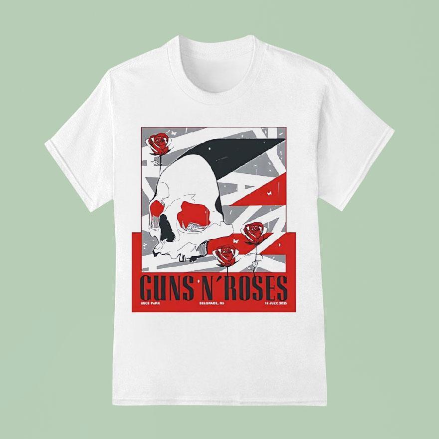 Guns N Roses Concert At Uce Park Belgrade Rs At July T Shirt