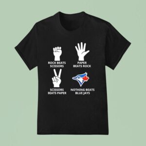 Hand Sign X Toronto Blue Jays Rock Beats Scissors Paper Beats Rock T Shirt
