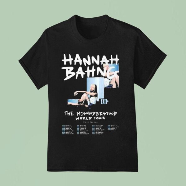 Hannah Bahng The Misunderstood World Tour Dates T Shirt