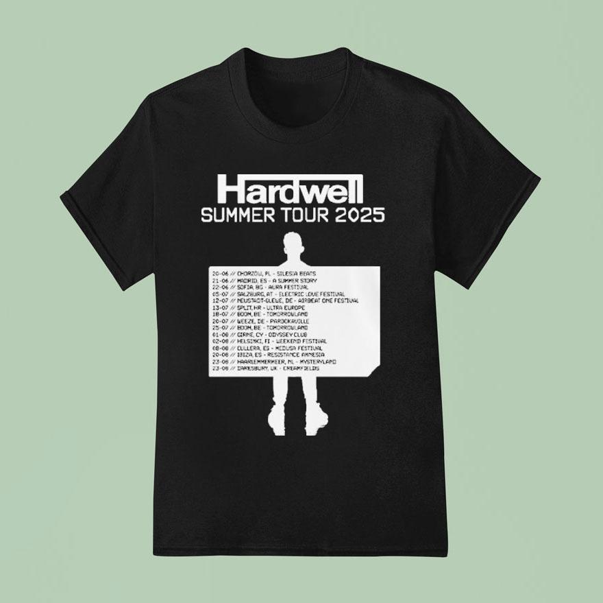Hardwell Summer Tour Dates T Shirt