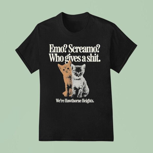 Hawthorne Heights Emo Screamo Who Gives A Shit We Re Cats T Shirt
